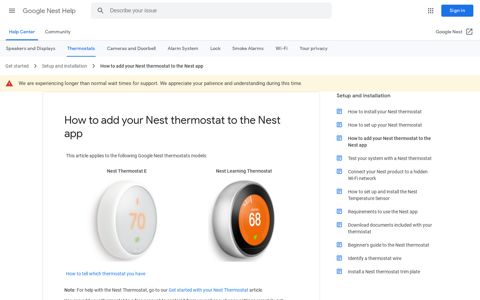 How to add your Nest thermostat to the Nest app - Google ...