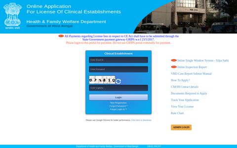 Clinical Establishment | Login