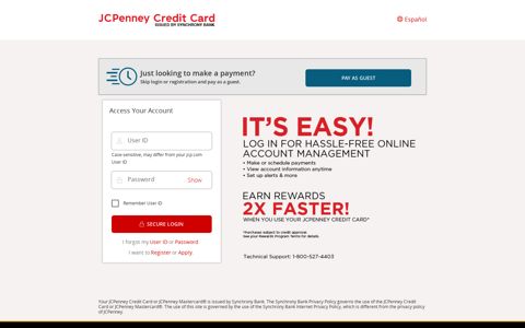 Manage Your JCPenney Credit Card Account - Synchrony