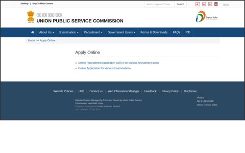 Apply Online | UPSC