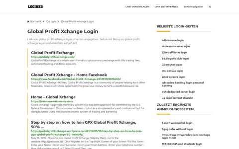 Global Profit Xchange Login | Allgemeine Informationen zur ...