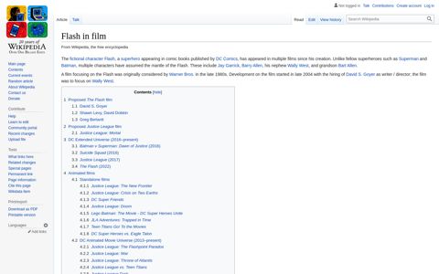 Flash in film - Wikipedia