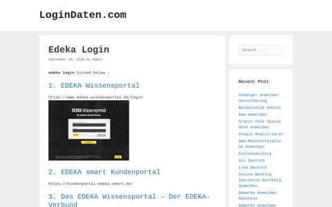 Edeka - Edeka Wissensportal - LoginDaten.com