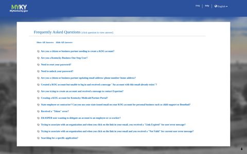 FAQ - Kentucky Online Gateway