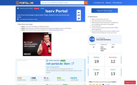 Iserv Portal - Portal-DB.live