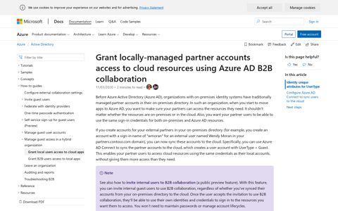 Sync local partner accounts to cloud as B2B users - Azure AD ...