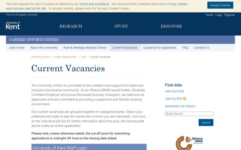 Current Vacancies - Jobs at the University of Kent