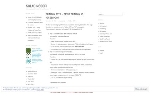 Fritzbox 7170 – Setup Fritzbox as AccessPoint | soladin600pi