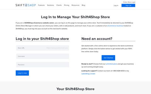 Login to manage your online store | 3dcart