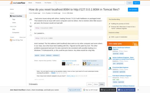 How do you reset localhost:8084 to http://127.0.0.1:8084 in ...