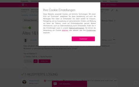 Gelöst: Altes 1&1 Passwort an Router ändern | Telekom hilft ...