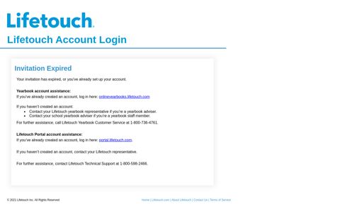 Invitation Expired - Lifetouch Account Login