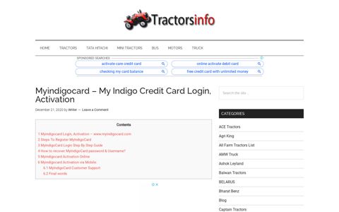 Myindigocard 🤑 My Indigo Credit Card Login, Activation