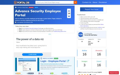 Advance Security Employee Portal