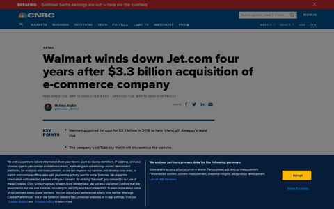 Walmart winds down Jet.com four years after $3.3 billion ...