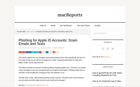 Phishing for Apple ID Accounts: Scam Emails and Texts ...