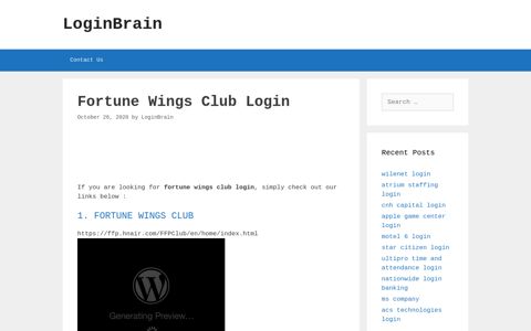 fortune wings club login - LoginBrain