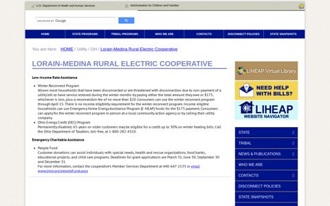 Lorain-Medina Rural Electric Cooperative | The LIHEAP ...