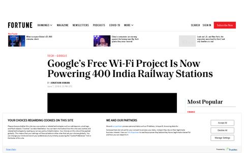 Google Station Free Wi-Fi Project Now Powering 400 India ...