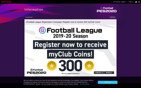 eFootball League Registration Campaign! Register ... - Konami