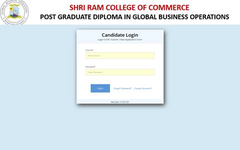 Login to Fill / Submit / View Application Form - Applicant Login