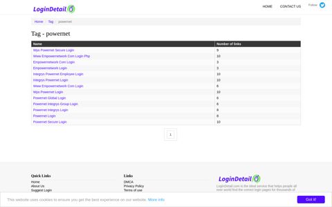 Logins on tag powernet | LoginDetail