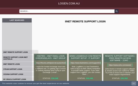 iinet remote support login - Australian websites Login