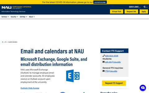 Email & Calendars | Information Technology Services