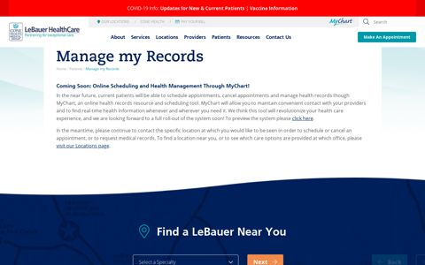 Manage my Records - LeBauer HealthCare