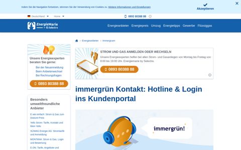 immergrün Kontakt: Hotline & Login ins Kundenportal