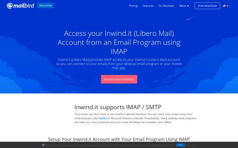 Access your Inwind.it (Libero Mail) email with IMAP ... - Mailbird