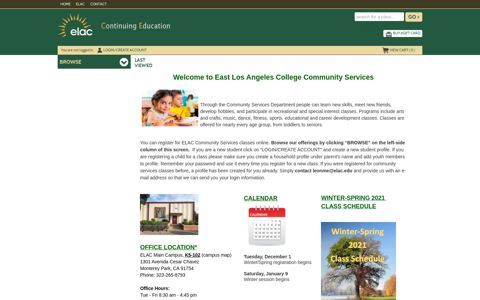 East Los Angeles College Community Services