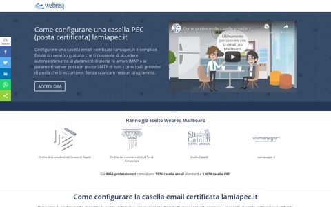 Come configurare una casella PEC (posta certificata) lamiapec.it