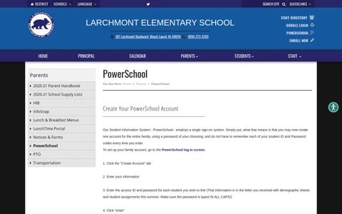 Larchmont Elementary School - PowerSchool