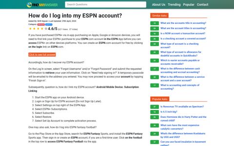 How do I log into my ESPN account? - FindAnyAnswer.com