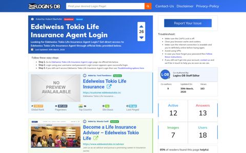 Edelweiss Tokio Life Insurance Agent Login - Logins-DB