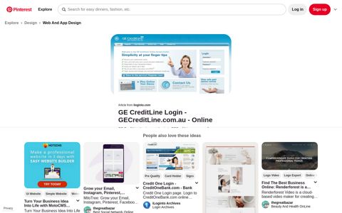 GE Creditline login | Login, Online service, Online - Pinterest