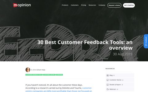 30 Best Customer Feedback Tools: an overview - Mopinion