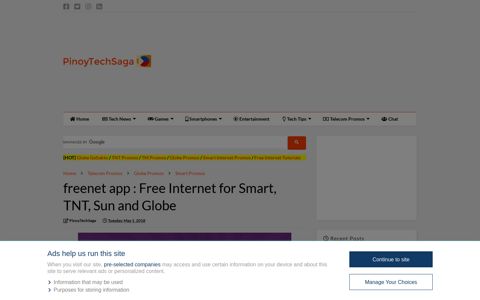 freenet app : Free Internet for Smart, TNT, Sun and Globe ...