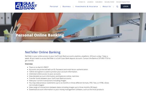 Personal Online Banking › Gulf Coast Bank