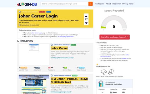 Johor Career Login - A database full of login pages from all ...