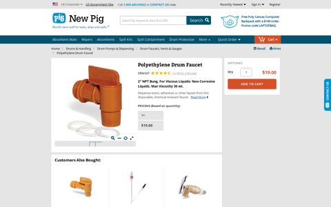 Use the Polyethylene Drum DRM347 Faucet, then ... - New Pig