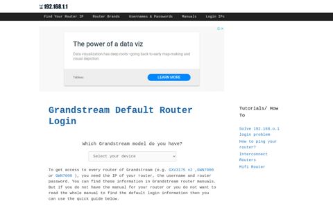 Grandstream routers - Login IPs and default usernames ...