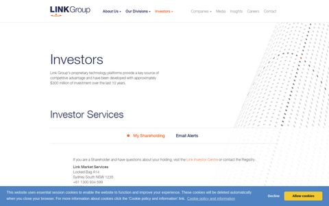 Investor Services - Link Group