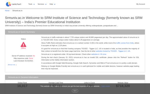 srmuniv.ac.in - Welcome to SRM Institute of Science and ...