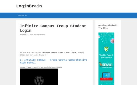 infinite campus troup student login - LoginBrain