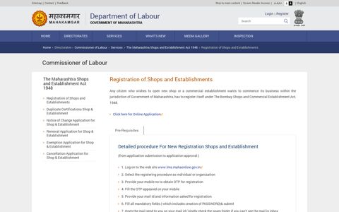 Registration of Shops and Establishments | The Bombay ...
