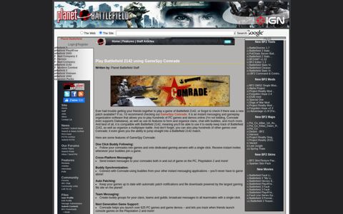 Play Battlefield 2142 using GameSpy Comrade - Planet ...