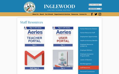 Staff Resources - Resources - Inglewood Unified School District