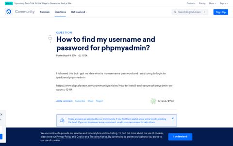 How to find my username and password for phpmyadmin ...